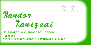 nandor kanizsai business card